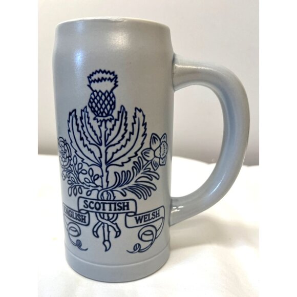 Scottish Thistle Design Ceramic Beer Stein - Picture 1 of 4